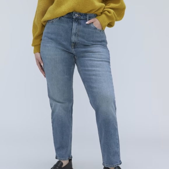 Everlane The Original Cheeky Curvy Jean Worn-In Mid Blue - Picture 6 of 6